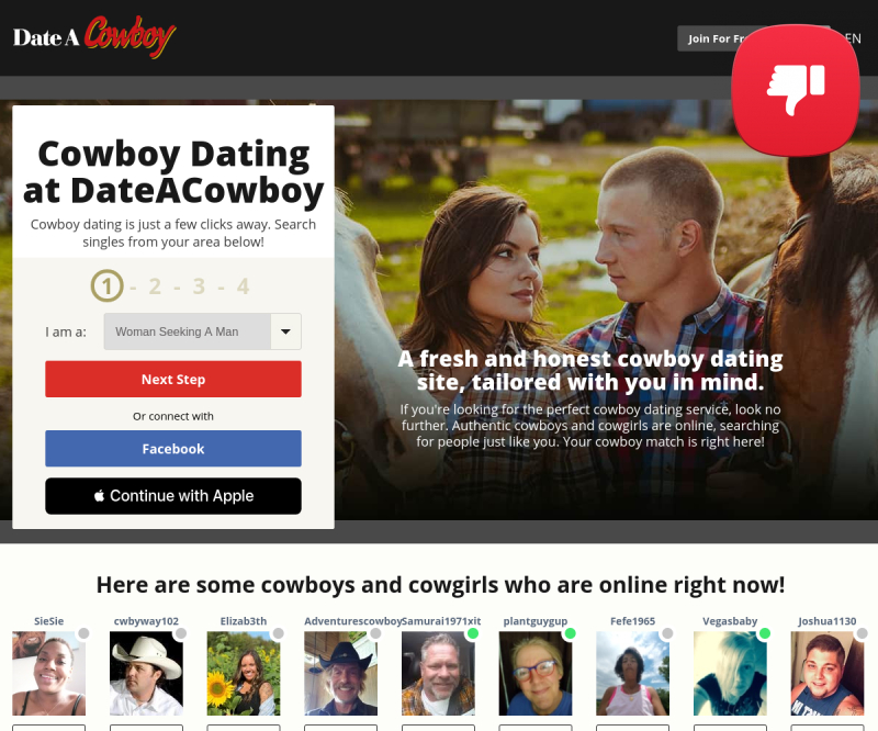dateacowboy.com revisión Estafa
