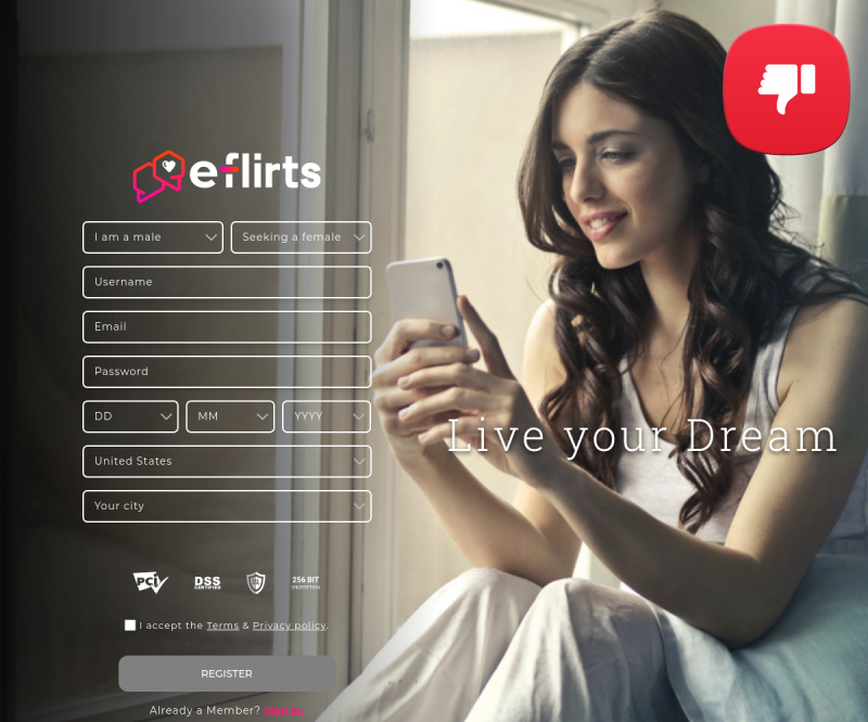 e-flirts.com revisión Estafa